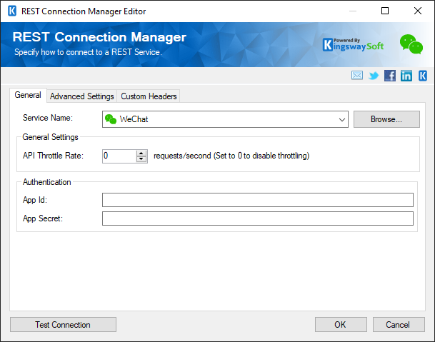 SSIS REST WeChat Connection Manager